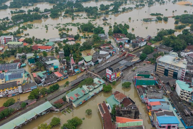 The CWS SE Asia appeal will help people in Cyclone-devastated areas like this Sri Lankan city suburb. Image: UN News